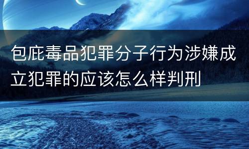 包庇毒品犯罪分子行为涉嫌成立犯罪的应该怎么样判刑
