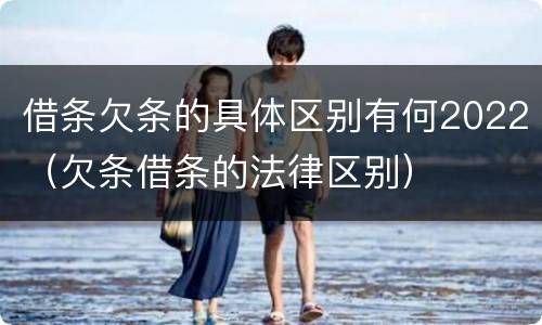 借条欠条的具体区别有何2022（欠条借条的法律区别）
