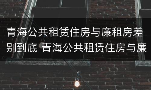 青海公共租赁住房与廉租房差别到底 青海公共租赁住房与廉租房差别到底多大