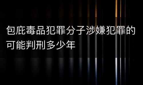 包庇毒品犯罪分子涉嫌犯罪的可能判刑多少年