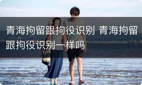 青海拘留跟拘役识别 青海拘留跟拘役识别一样吗