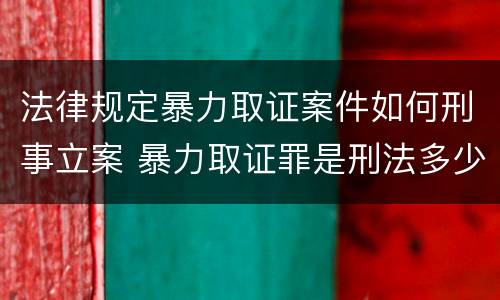 法律规定暴力取证案件如何刑事立案 暴力取证罪是刑法多少条