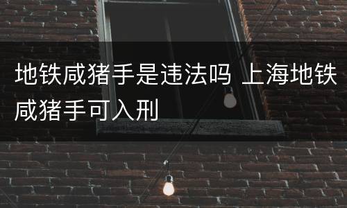 地铁咸猪手是违法吗 上海地铁咸猪手可入刑