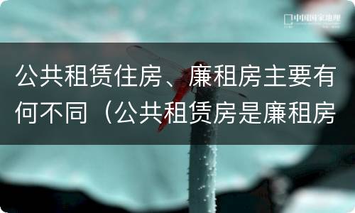 公共租赁住房、廉租房主要有何不同（公共租赁房是廉租房吗）