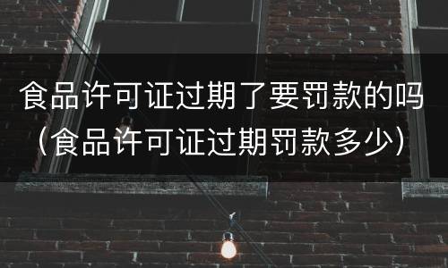 食品许可证过期了要罚款的吗（食品许可证过期罚款多少）