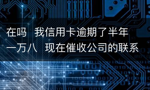 在吗  我信用卡逾期了半年  一万八  现在催收公司的联系到我  五天必须还钱