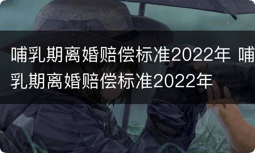 哺乳期离婚赔偿标准2022年 哺乳期离婚赔偿标准2022年