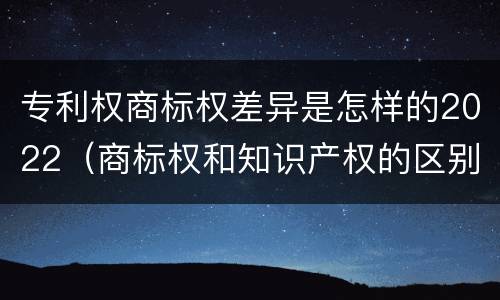 专利权商标权差异是怎样的2022（商标权和知识产权的区别）