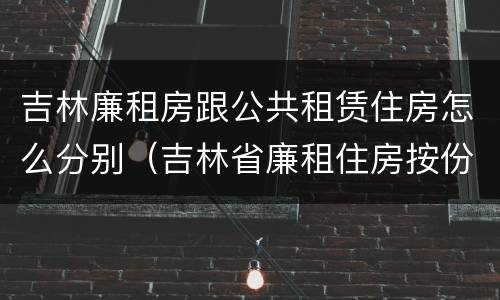 吉林廉租房跟公共租赁住房怎么分别（吉林省廉租住房按份共有产权实施管理办法）
