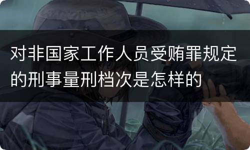 对非国家工作人员受贿罪规定的刑事量刑档次是怎样的