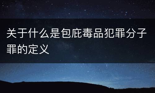关于什么是包庇毒品犯罪分子罪的定义