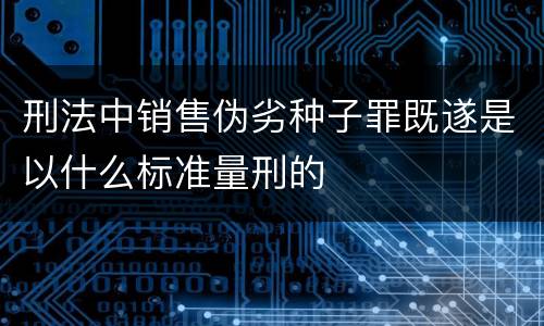 刑法中销售伪劣种子罪既遂是以什么标准量刑的