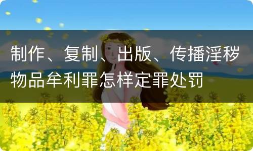 制作、复制、出版、传播淫秽物品牟利罪怎样定罪处罚