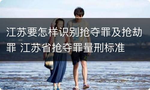 江苏要怎样识别抢夺罪及抢劫罪 江苏省抢夺罪量刑标准