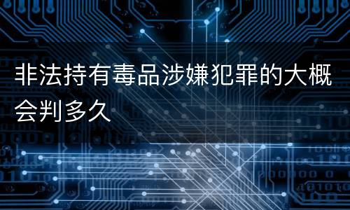 非法持有毒品涉嫌犯罪的大概会判多久