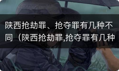 陕西抢劫罪、抢夺罪有几种不同（陕西抢劫罪,抢夺罪有几种不同处罚）