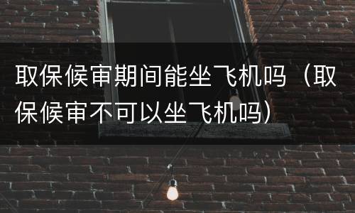 取保候审期间能坐飞机吗（取保候审不可以坐飞机吗）