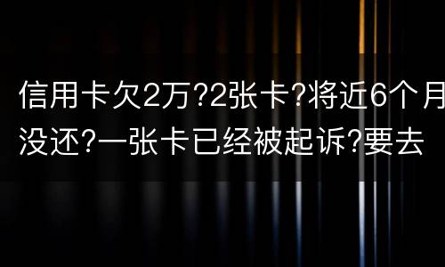 信用卡欠2万?2张卡?将近6个月没还?一张卡已经被起诉?要去公安局现在怎么办