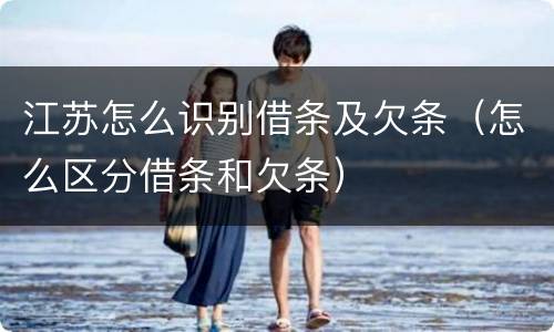 江苏怎么识别借条及欠条（怎么区分借条和欠条）
