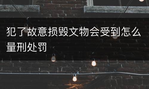 犯了故意损毁文物会受到怎么量刑处罚