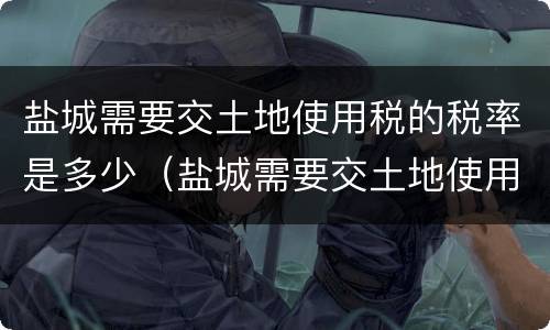 盐城需要交土地使用税的税率是多少（盐城需要交土地使用税的税率是多少钱）