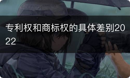 专利权和商标权的具体差别2022