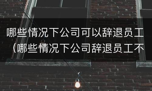 哪些情况下公司可以辞退员工（哪些情况下公司辞退员工不用赔偿）