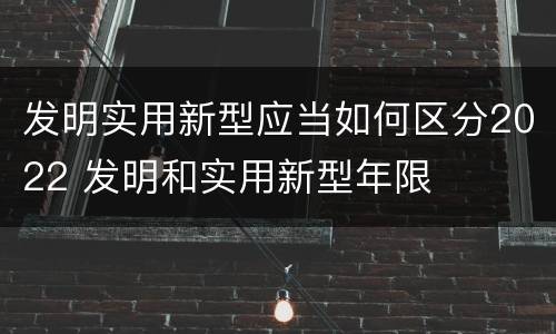 发明实用新型应当如何区分2022 发明和实用新型年限 发明实用新型应当如何区分2022 发明和实用新型年限