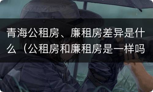 青海公租房、廉租房差异是什么(公租房和廉租房是一样吗)