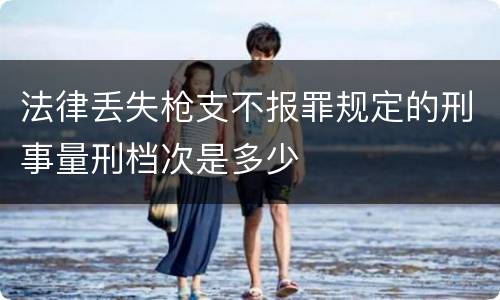 法律丢失枪支不报罪规定的刑事量刑档次是多少