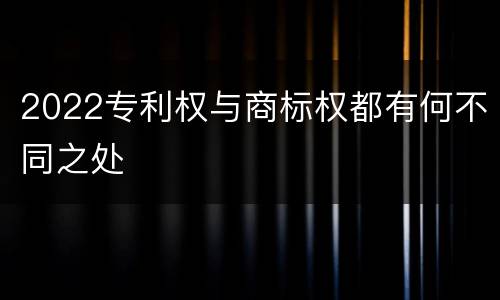 2022专利权与商标权都有何不同之处