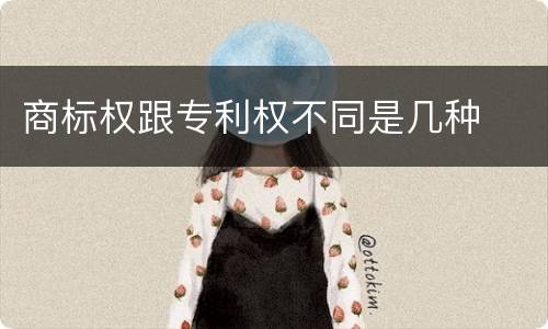 商标权跟专利权不同是几种