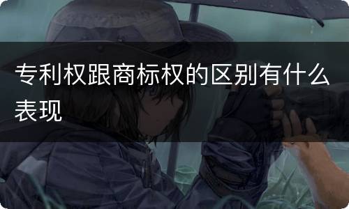 专利权跟商标权的区别有什么表现