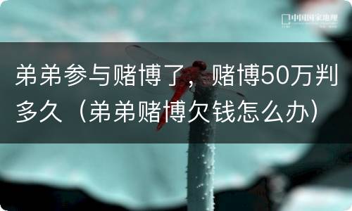 弟弟参与赌博了，赌博50万判多久（弟弟赌博欠钱怎么办）