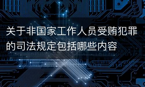 关于非国家工作人员受贿犯罪的司法规定包括哪些内容