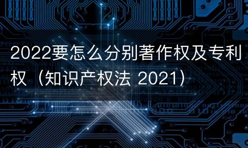 2022要怎么分别著作权及专利权（知识产权法 2021）