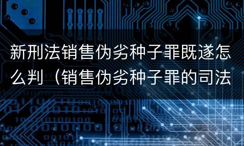 新刑法销售伪劣种子罪既遂怎么判（销售伪劣种子罪的司法认定）
