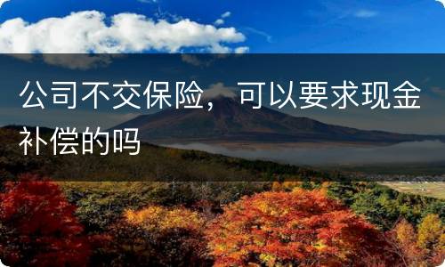 公司不交保险，可以要求现金补偿的吗