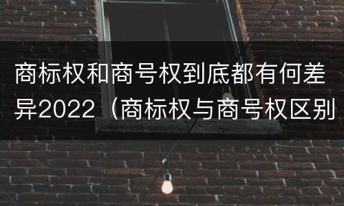 商标权和商号权到底都有何差异2022（商标权与商号权区别）