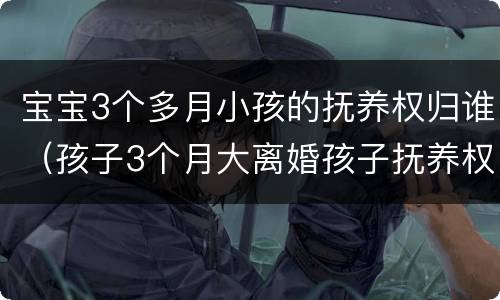 宝宝3个多月小孩的抚养权归谁（孩子3个月大离婚孩子抚养权归谁）