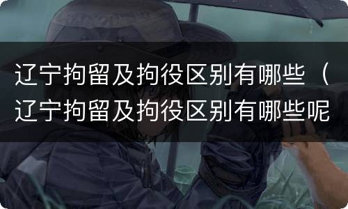 辽宁拘留及拘役区别有哪些（辽宁拘留及拘役区别有哪些呢）
