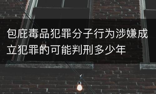 包庇毒品犯罪分子行为涉嫌成立犯罪的可能判刑多少年