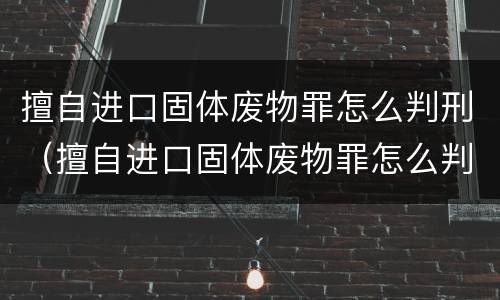 擅自进口固体废物罪怎么判刑（擅自进口固体废物罪怎么判刑的）