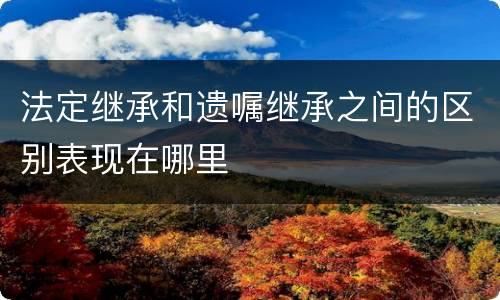 法定继承和遗嘱继承之间的区别表现在哪里