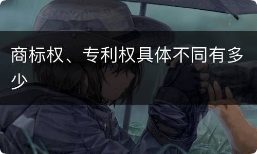 商标权、专利权具体不同有多少