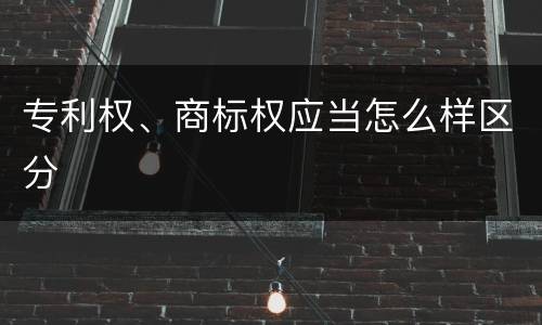 专利权、商标权应当怎么样区分