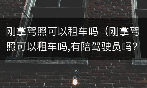 刚拿驾照可以租车吗（刚拿驾照可以租车吗,有陪驾驶员吗?）
