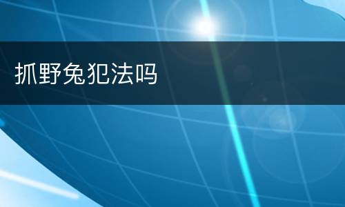 抓野兔犯法吗