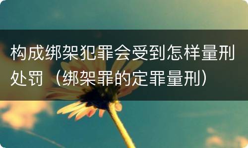 构成绑架犯罪会受到怎样量刑处罚（绑架罪的定罪量刑）