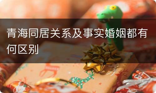 青海同居关系及事实婚姻都有何区别
